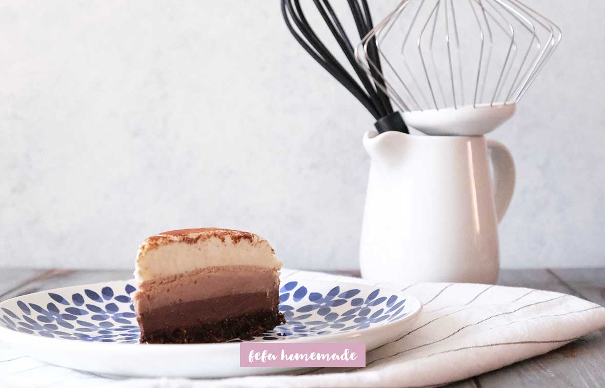 Torta Mousse Ai Tre Cioccolati - Ricetta - Fefa Homemade